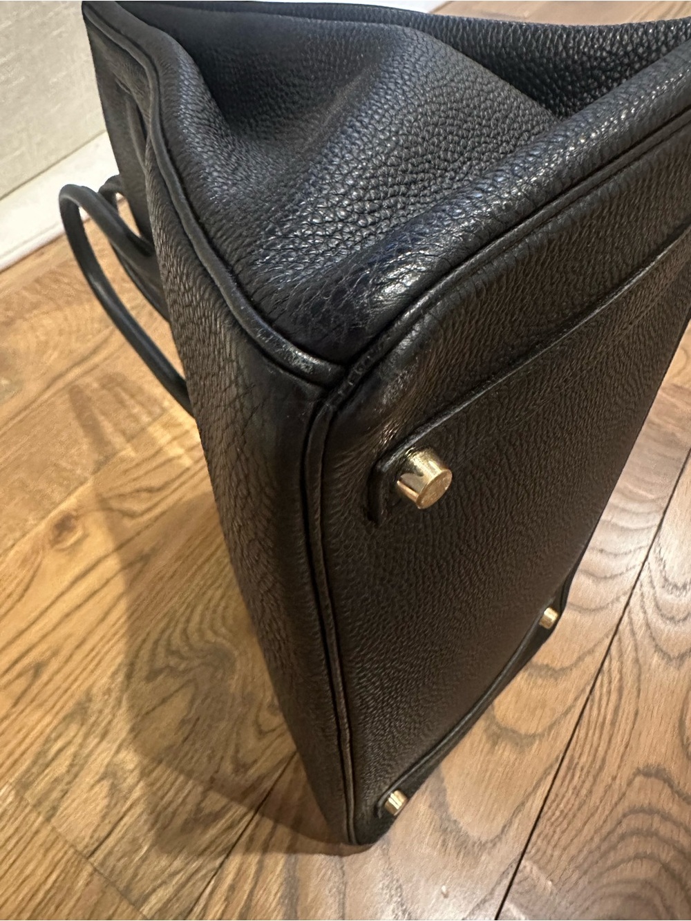 Hermes Birkin 35 Black with Gold Hardware - Picture 10 of 13